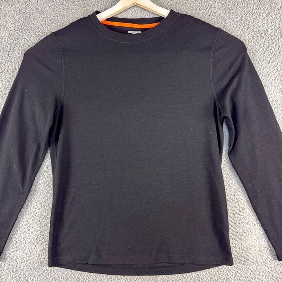 Omni Wool Shirt Mens XL Black Base Layer Wool Blend Outdoors Hunting Fishing Run - Picture 1 of 13